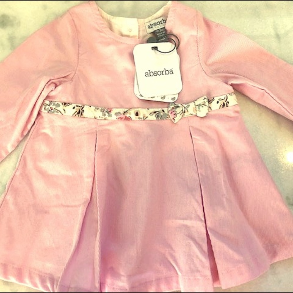 Absorba Corduroy Dress 0-3M NWT
